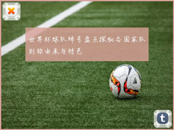 世界杯球队绰号盘点探秘各国家队别称由来与特色