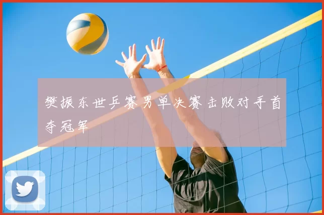 樊振东世乒赛男单决赛击败对手首夺冠军